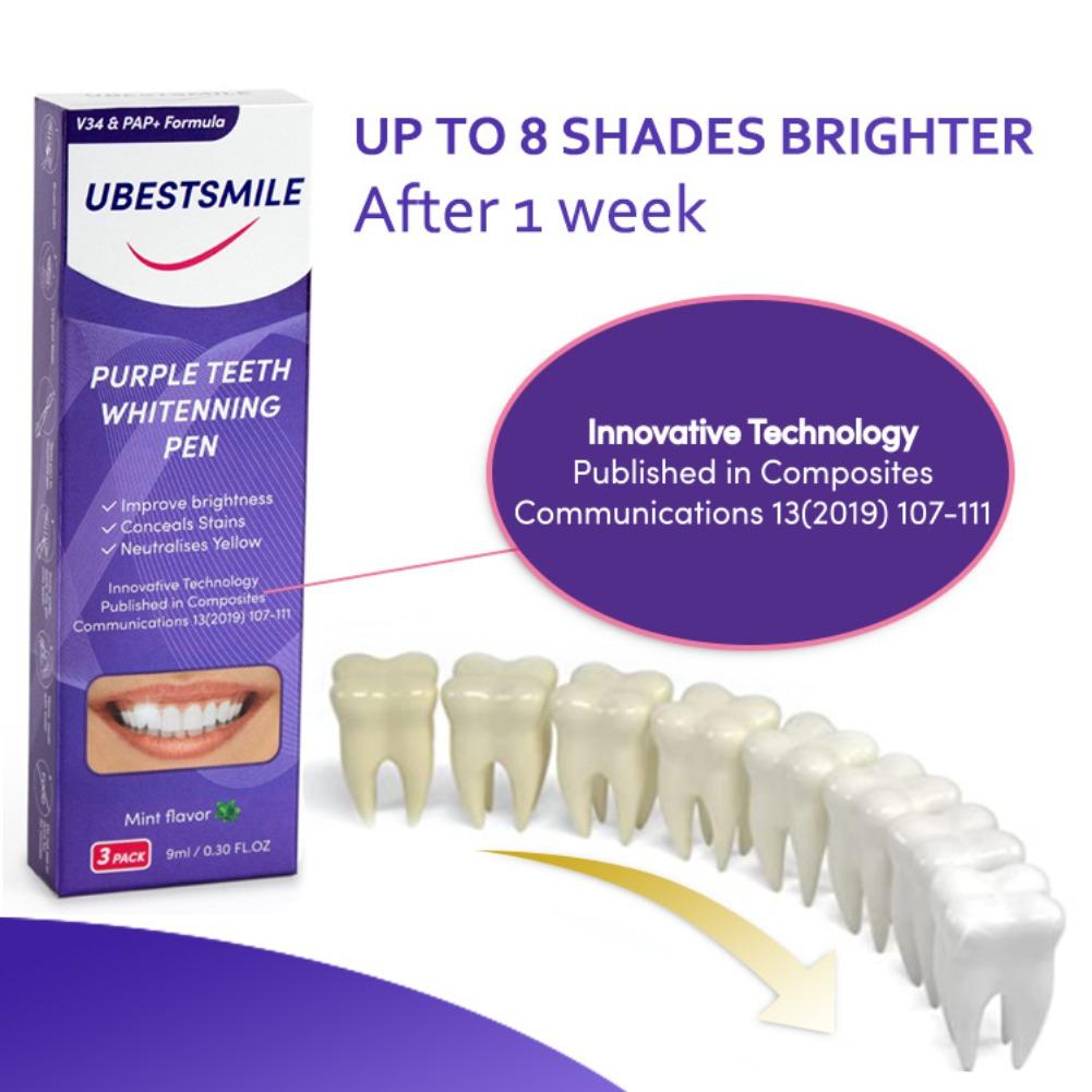 ยูเบสท์สไมล์ V34&PAP+ ฟอร์มูล่ - Teeth Whitening Pens บทวิจารณ์และราคา