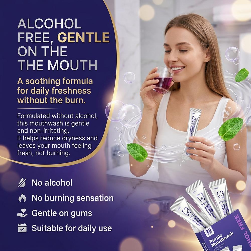 น้ำยาบ้วนปากสีม่วง ช่วยทำความส - Teeth Whitening Mouthwash บทวิจารณ์และราคา